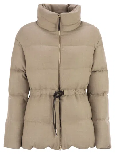 Herno Virgin Wool Duvet In Sand