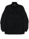 Herno Virgin Wool Jacket In Blue