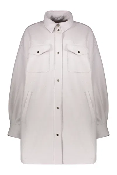Herno Virgin Wool Jacket In White
