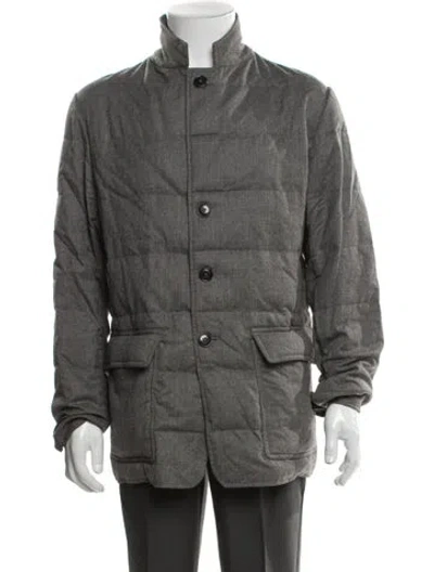 Pre-owned Herno Virgin Wool Jacket In Gray