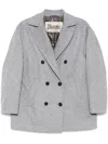 Herno Wool And Nylon Coat In Grey