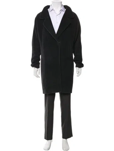 Pre-owned Herno Virgin Wool Overcoat In Black