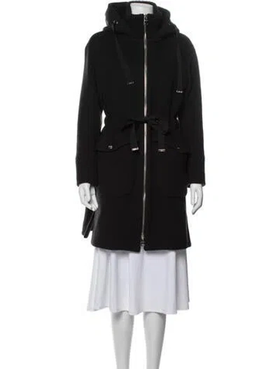 Pre-owned Herno Virgin Wool Parka In Black