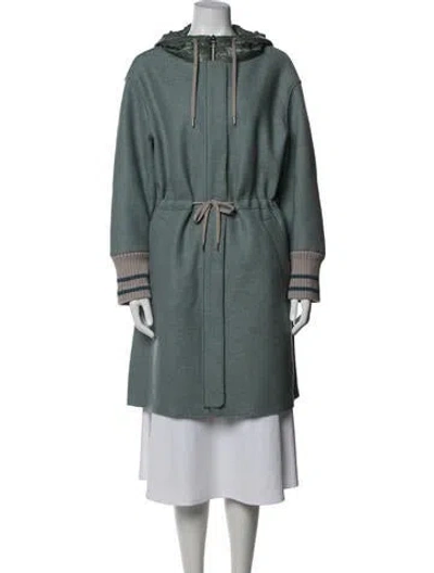 Pre-owned Herno Virgin Wool Parka In Green