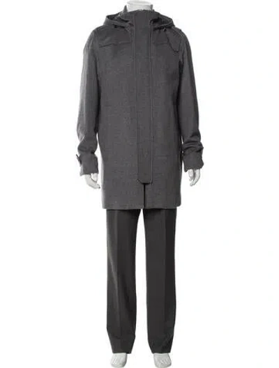 Pre-owned Herno Virgin Wool Parka W/ Tags In Gray