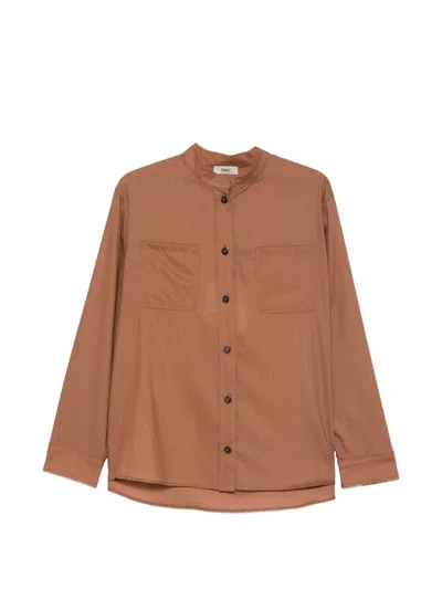 Herno Virgin Wool Shirt In Brown