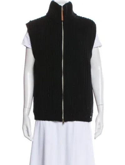 Pre-owned Herno Virgin Wool Vest W/ Tags In Black