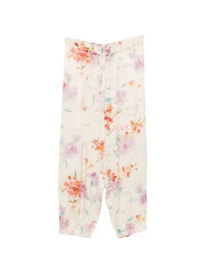 Herno Viscose Cotton Pants In White