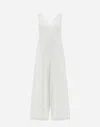 Herno Viscose Effect Jumpsuit In Grey Pearl