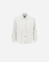 Herno Viscose-effect Shacket In Grey Pearl
