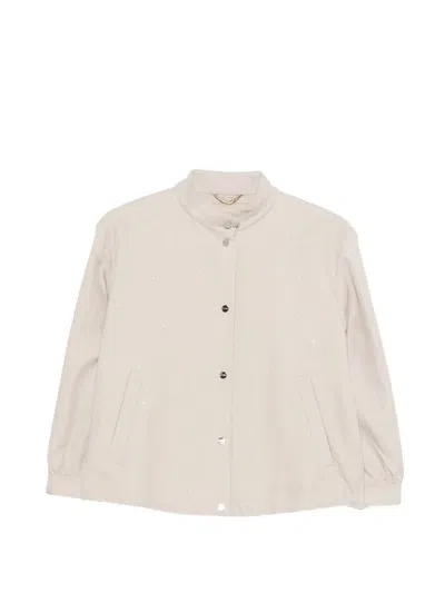 Herno Viscose Linen Polyamide Jacket In Neutral