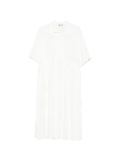 Herno Viscose Linen Shirt Dress In White