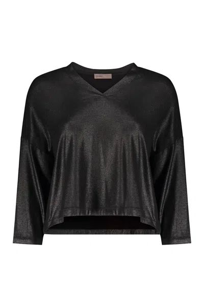 Herno Viscose Top In Black