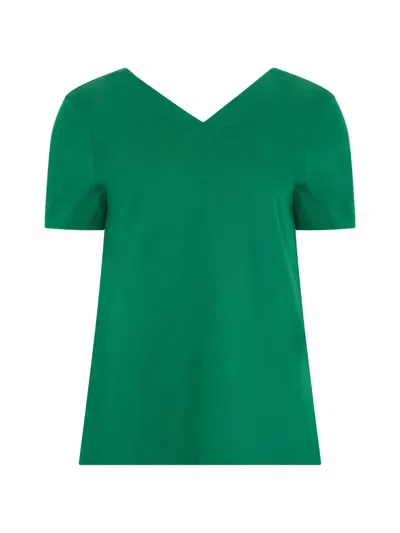 Herno V-neck Short-sleeve T-shirt In Green
