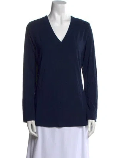 Pre-owned Herno V-neck Sweater In Blue