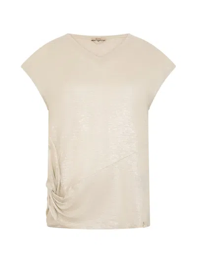 Herno V-neck T-shirt In Neutral