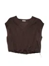 Herno Brown Polyester Modal Wool Blouse In Brown