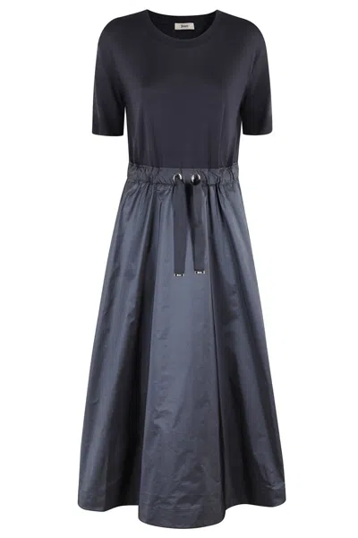 Herno Voluminous A-line Dress With Adjustable Drawstring