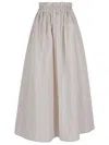Herno Voluminous Taffeta Skirt With Water-repellent Treatment And Metal Detail