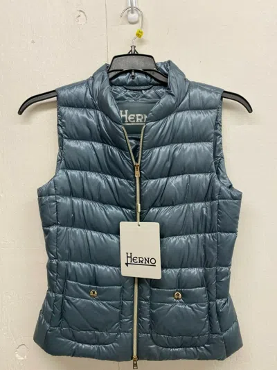 Pre-owned Herno W/ Tags  Women's Classic Vest Model: Pi0482d Pick Your Size & Color In Light Blue