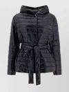 Herno Waist Belted Quilted Hooded Jackets