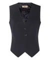 Herno Adjustable Strap V-neck Top In Blue