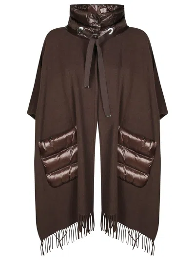 HERNO HERNO WARMY PONCHO WITH ULTRALIGHT DETAILS
