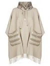 Herno Warmy Poncho With Ultralight Details In Gold