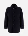 Herno Trench Coat In Washington In Navy Blue