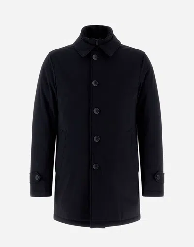 Herno Trench Coat In Washington In Blue