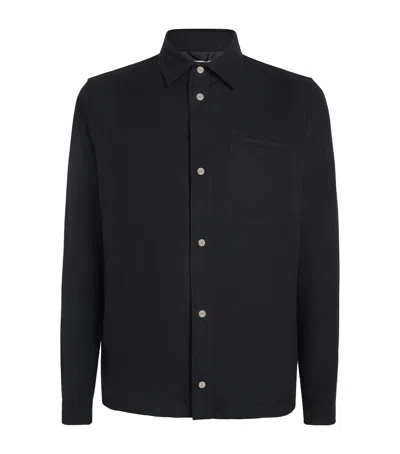 Herno Water-repellent Cashmere-silk Overshirt In Black