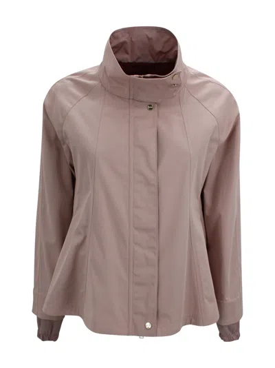 Herno Water-repellent Cotton Gabardine Cape In Pink