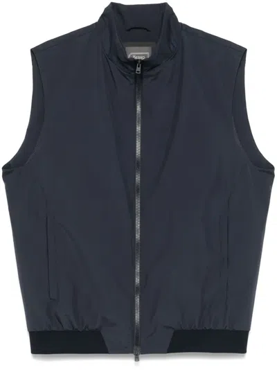 Herno Water-repellent Gilet In Blue