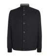 Herno Water-repellent Silk-cashmere Hybrid Jacket In Black