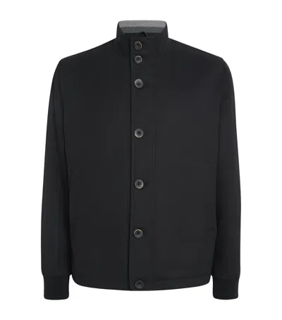 HERNO WATER-REPELLENT SILK-CASHMERE HYBRID JACKET