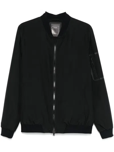 Herno Water-repellent Zipper Windbreaker Clothing In Black