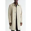Herno Water Resistant Cotton Stretch Twill Topcoat In Neutral