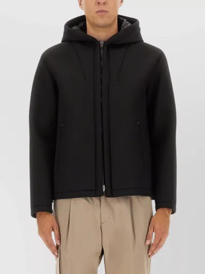 HERNO WATER-RESISTANT JACKET WITH HOOD AND POCKETS