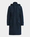 Herno Water-resistant Parka With Detachable Hood In Blue