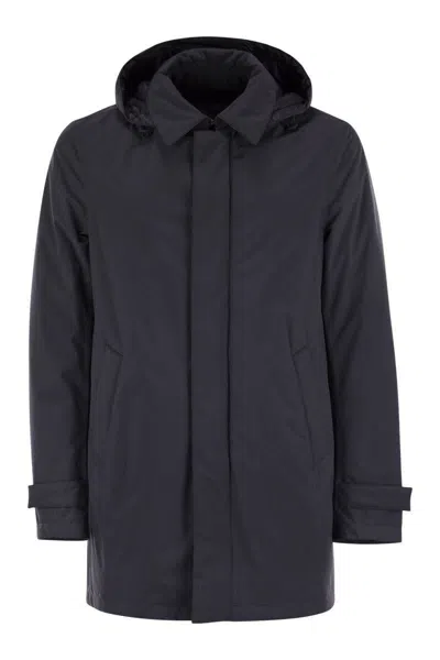 Herno Men Waterproof 2-layer Laminar Fabric In Blue