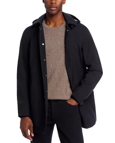 Herno Waterproof City Two Layer Trench Coat In Blue