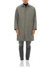 Herno Minimalist Grey Mid-thigh Coat With Classic Collar