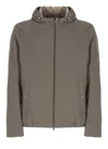 Herno Beige Waterproof Jacket With Adjustable Hood In Neutral