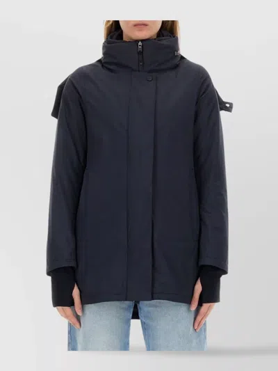 HERNO WATERPROOF JACKET WITH HOOD AND HIGH COLLAR