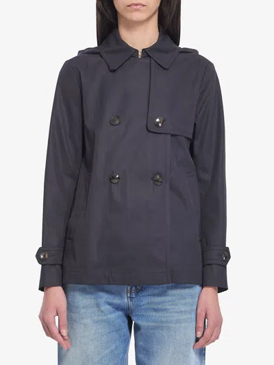 Herno Waterproof Peacot In Blue