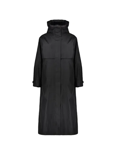 Herno Waterproof Single-breasted Coat In Black