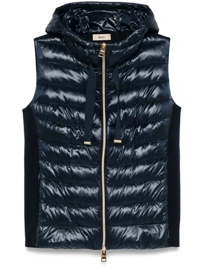 HERNO WATERPROOF VEST IN BLUE
