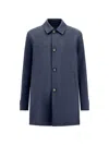 Herno Raincoat In 3 Layers Wool Storm In Multi