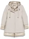 Herno Cappotto Svasato In Lana Con Imbottitura In Neutral