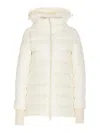 Herno White Down Jacket With Drawstring Hood In Tech Fabric Woman In White